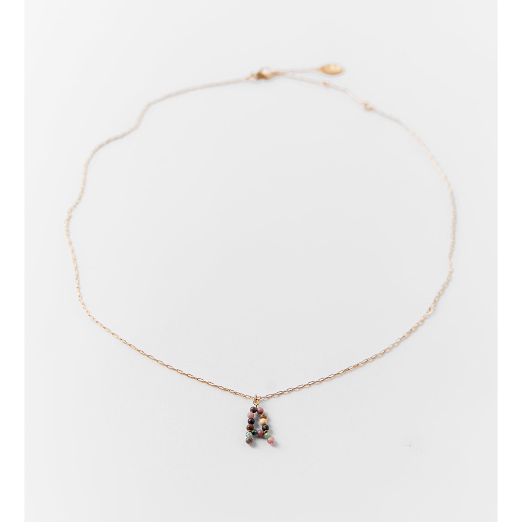 Salezara Beaded Initial Necklace Sale 39$